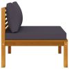 4-Seater Patio Sofa with Cushion Solid Acacia Wood