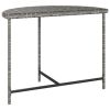 Patio Table Gray 39.4"x19.7"x29.5" Poly Rattan
