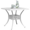 Patio Table White 31.5"x31.5"x29.5" Cast Aluminum