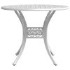 Patio Table White Ø35.4"x29.5" Cast Aluminum
