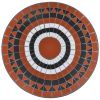 Bistro Table Terracotta and White 23.6" Mosaic