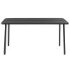 Patio Table Dark Gray 59.1"x35.4"x28.3" Steel
