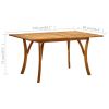 Patio Table 59.1"x35.4"x29.5" Solid Acacia Wood