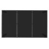 Patio Table with Glass Top Black 59.1"x35.4"x29.5" Poly Rattan