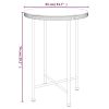 Dining Table Ø21.7" Tempered Glass and Steel