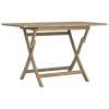 Folding Patio Table Gray 47.2"x27.6"x29.5" Solid Wood Teak