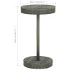 Patio Table Gray 23.8"x41.7" Poly Rattan
