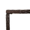 Bar Table with Glass Top Brown 70.9"x27.6"x43.3" Poly Rattan