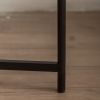 33"Modern Thread Design Round Coffee Table , MDF Table Top with Cross Legs Metal Base