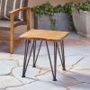 ZION INDUSTRIAL WOOD AND METAL COFFEE TABLE WITH ACCENT TABLE