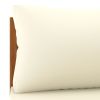 Corner Sofas 2 pcs with Cream White Cushions Solid Acacia Wood