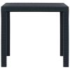 Patio Table Anthracite 31.1"x31.1"x28.3" Plastic Rattan Look