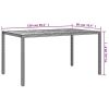Patio Table 59.1"x35.4"x29.5" Poly Rattan and Acacia Wood Gray