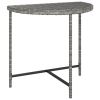 Patio Table Gray 31.5"x19.7"x29.5" Poly Rattan
