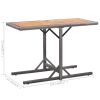 Patio Table Anthracite Poly Rattan and Solid Acacia Wood
