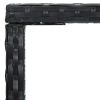 Patio Bar Table Black 27.6"x27.6"x43.3" Poly Rattan and Glass