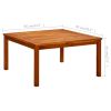 Patio Coffee Table 33.5"x33.5"x17.7" Solid Acacia Wood