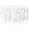 Side Table White 21.3"x21.3"x14.4" Plastic