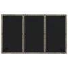 Patio Table with Glass Top Gray 59.1"x35.4"x29.5" Poly Rattan