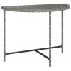 Patio Table Gray 39.4"x19.7"x29.5" Poly Rattan