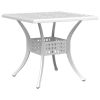 Patio Table White 31.5"x31.5"x29.5" Cast Aluminum