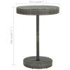 Patio Table Gray 29.7"x41.7" Poly Rattan