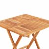 Folding Bistro Table 23.6"x23.6"x25.6" Solid Teak Wood