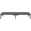 Patio Coffee Table Dark Gray Half Round Poly Rattan