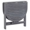 Patio Table Gray 47.2"x27.6"x29.1" Solid Acacia Wood
