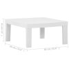 Patio Lounge Table Plastic White