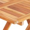 Folding Bistro Table 23.6"x23.6"x25.6" Solid Teak Wood