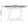 Folding Patio Table Ø 47.2"x29.5" Solid Wood Teak