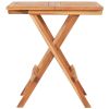 Folding Bistro Table 23.6"x23.6"x25.6" Solid Teak Wood