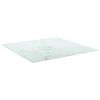 Table Top White 23.6"x23.6" 0.2" Tempered Glass with Marble Design