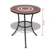 Bistro Table Terracotta and White 23.6" Mosaic