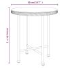 Dining Table Ø19.7" Tempered Glass and Steel