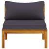 4-Seater Patio Sofa with Cushion Solid Acacia Wood