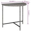 Patio Table Gray 31.5"x19.7"x29.5" Poly Rattan