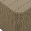 Patio Table with Removable Lid Light Brown Polypropylene