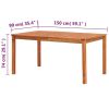 Patio Table 59"x35.4"x29.1" Solid Acacia Wood