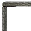 Patio Bar Table Gray 27.6"x27.6"x43.3" Poly Rattan and Glass