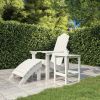Patio Adirondack Table White 15"x15"x18.1" HDPE