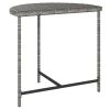 Patio Table Gray 31.5"x19.7"x29.5" Poly Rattan