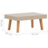 Patio Coffee Table Poly Rattan Beige