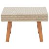 Patio Coffee Table Poly Rattan Beige