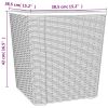 Patio Table with Removable Lid Light Brown Polypropylene