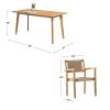 Mauricio 5-Piece Acacia Wood Dining Set with Stacking Chair