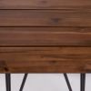 ZION INDUSTRIAL WOOD AND METAL COFFEE TABLE WITH ACCENT TABLE