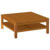 8 Piece Patio Lounge Set with Cream Cushion Solid Acacia Wood