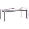 Patio Table Black 98.4"x39.4"x29.5" Poly Rattan